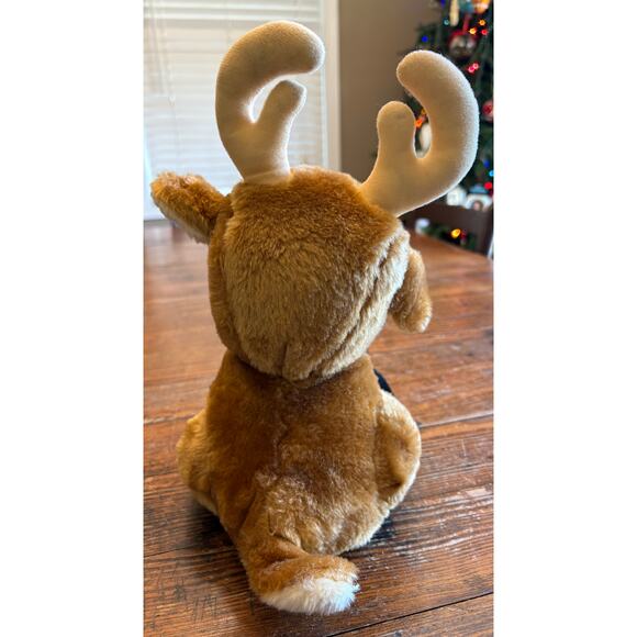 House of Lloyd Red Nosed Reindeer Plush with Candy Cane Christmas 12" - Picture 4 of 8